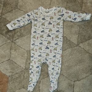 Coccoli Surfs Up Bamboo Zipper Footie